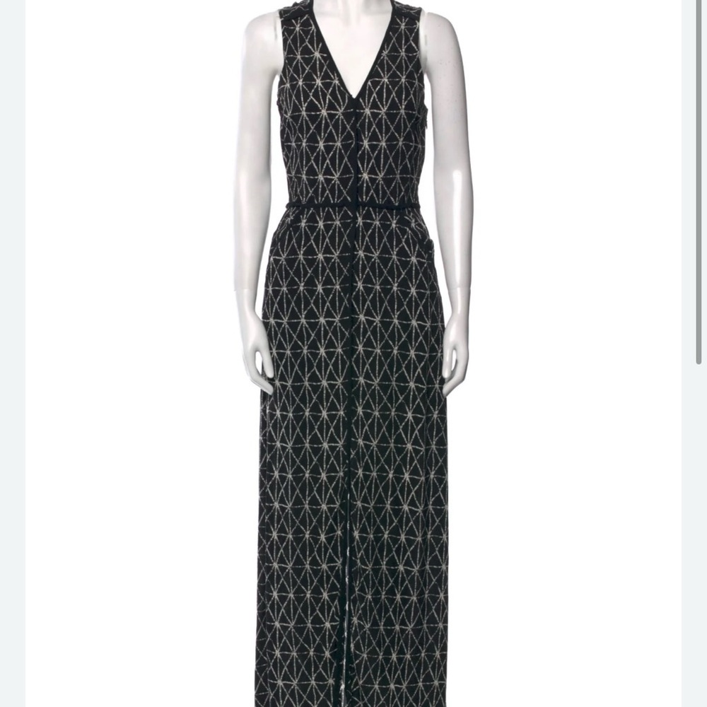 A.L.C. Black and White Geometric Maxi Dress